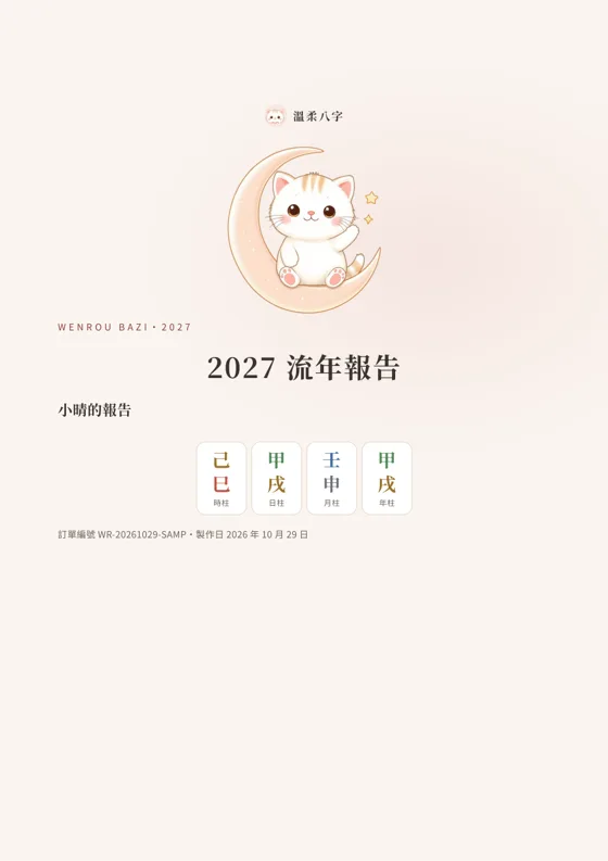 2027 流年報告封面